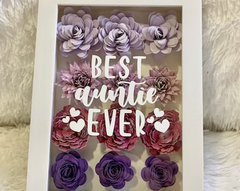 Initial Flower and Butterfly Shadow Box /custom Shadow Box - Etsy