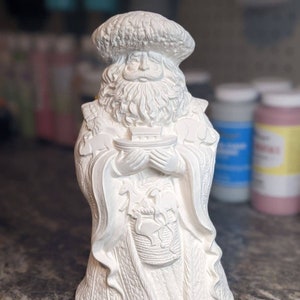 Noah&#39;s Ark Santa Vintage Christmas Ceramic Bisque