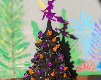 Vintage Halloween Ceramic Tree 13"