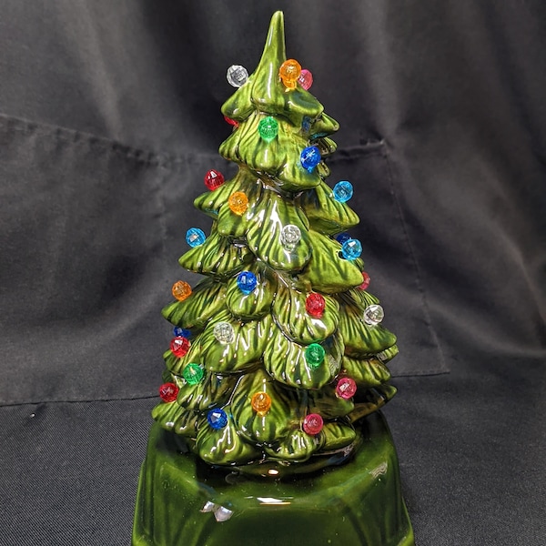 Sapin de Noël vintage hollandais en céramique de 20 cm (20 po.)