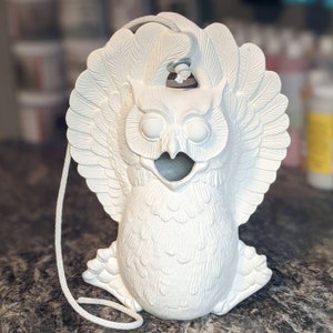 Owl Birdhouse Doc Holliday Ceramic Bisque 2007