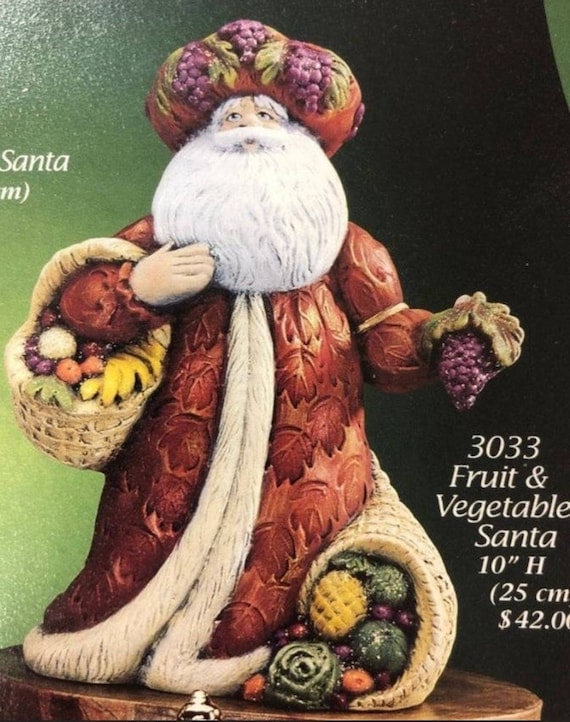 Fruit & Vegetable Santa Vintage Gare Christmas Bisque - Etsy