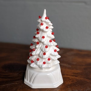 Vintage 8 Holland Ceramic Christmas Tree White