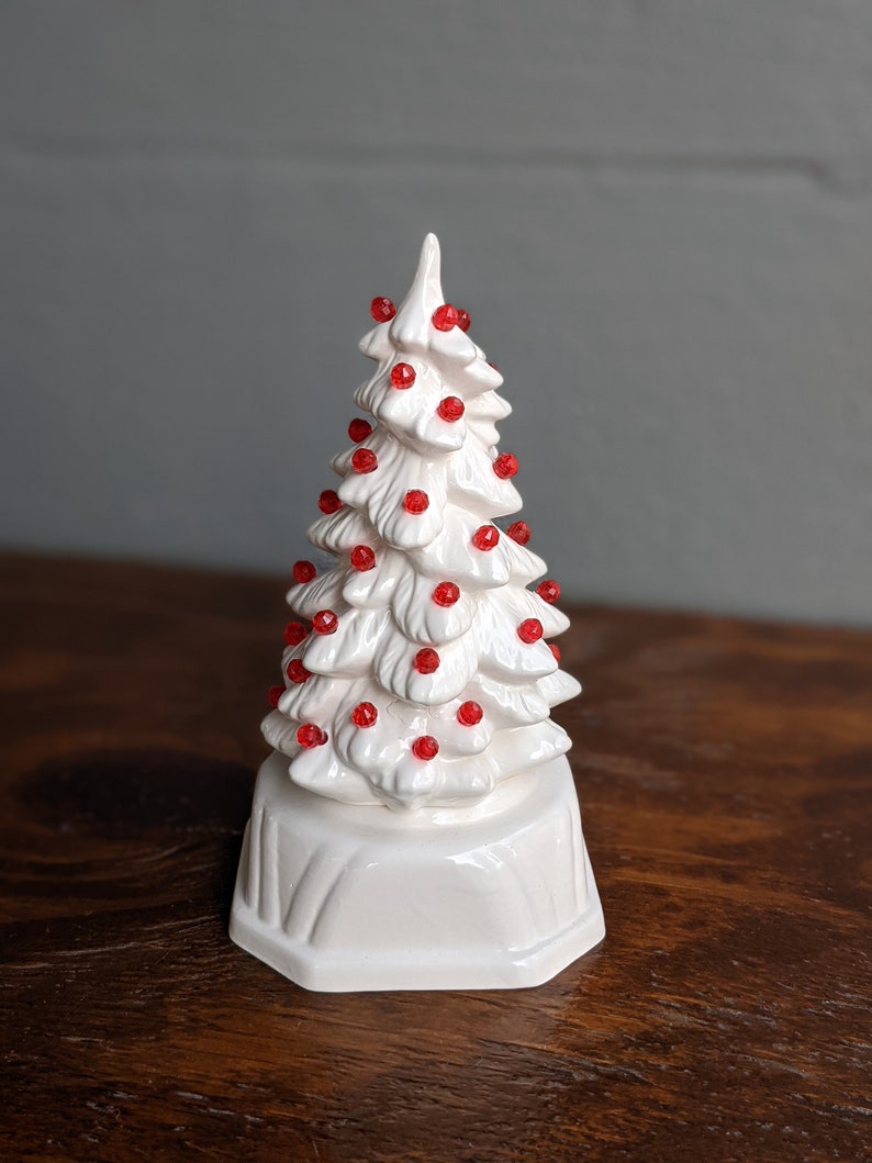 Vintage 8 Holland Ceramic Christmas Tree White