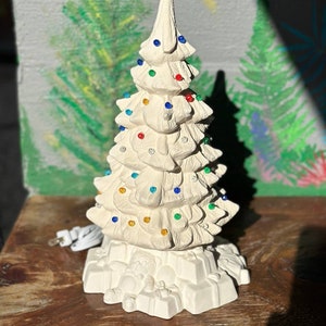 Ceramichrome Ready To Paint Vintage Ceramic Christmas Tree Bisque