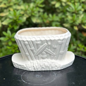 Bamboo Planter Ceramic Ready To Paint Bisque