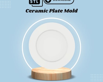 Ceramic Plate Slipcasting Mold STL Digital Download