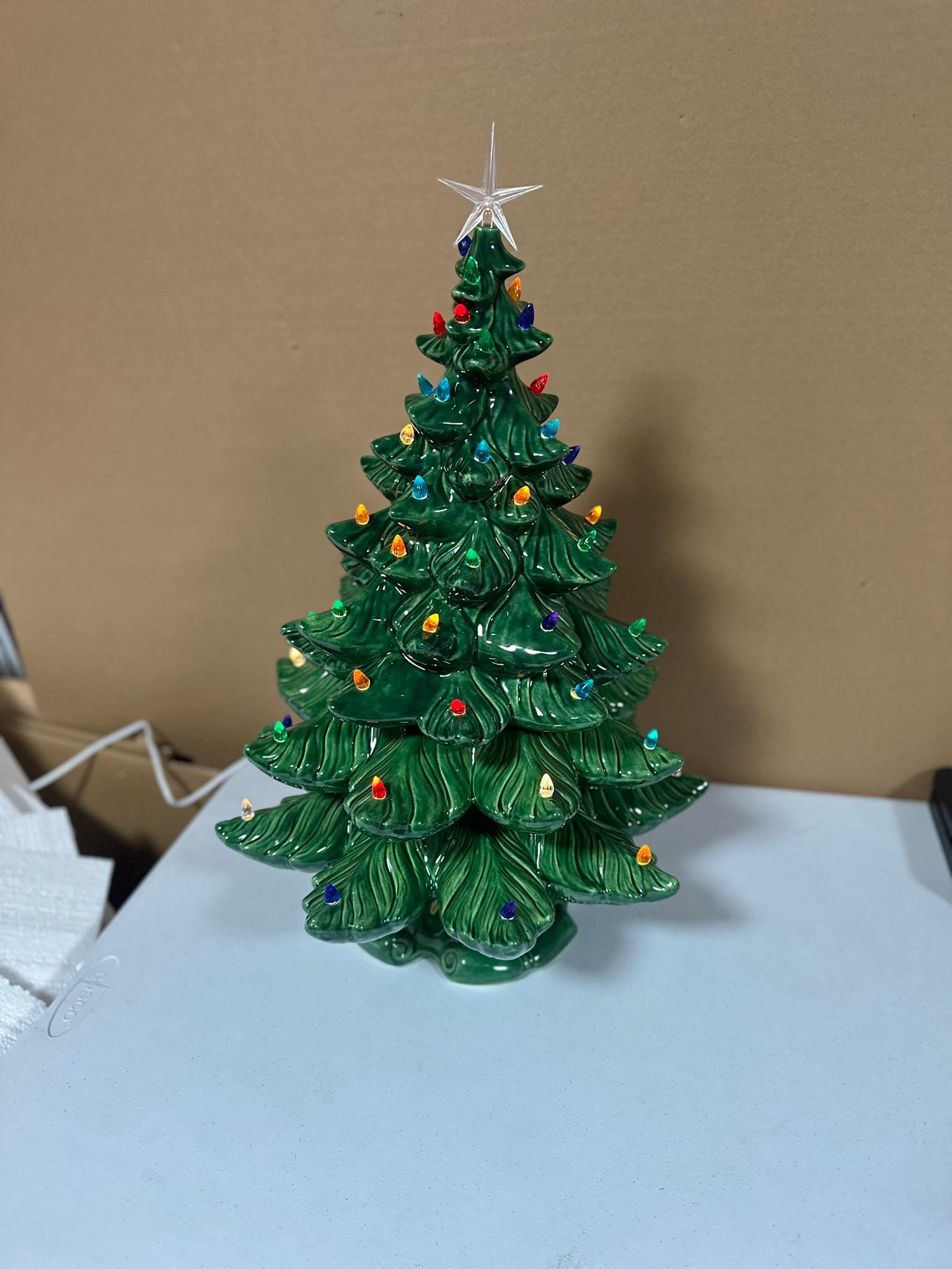 Atlantic 64 W/ Both Extension Rings Ceramic Christmas Tree RARE