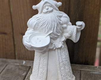 Vintage Old World Style Santa Ceramic Bisque