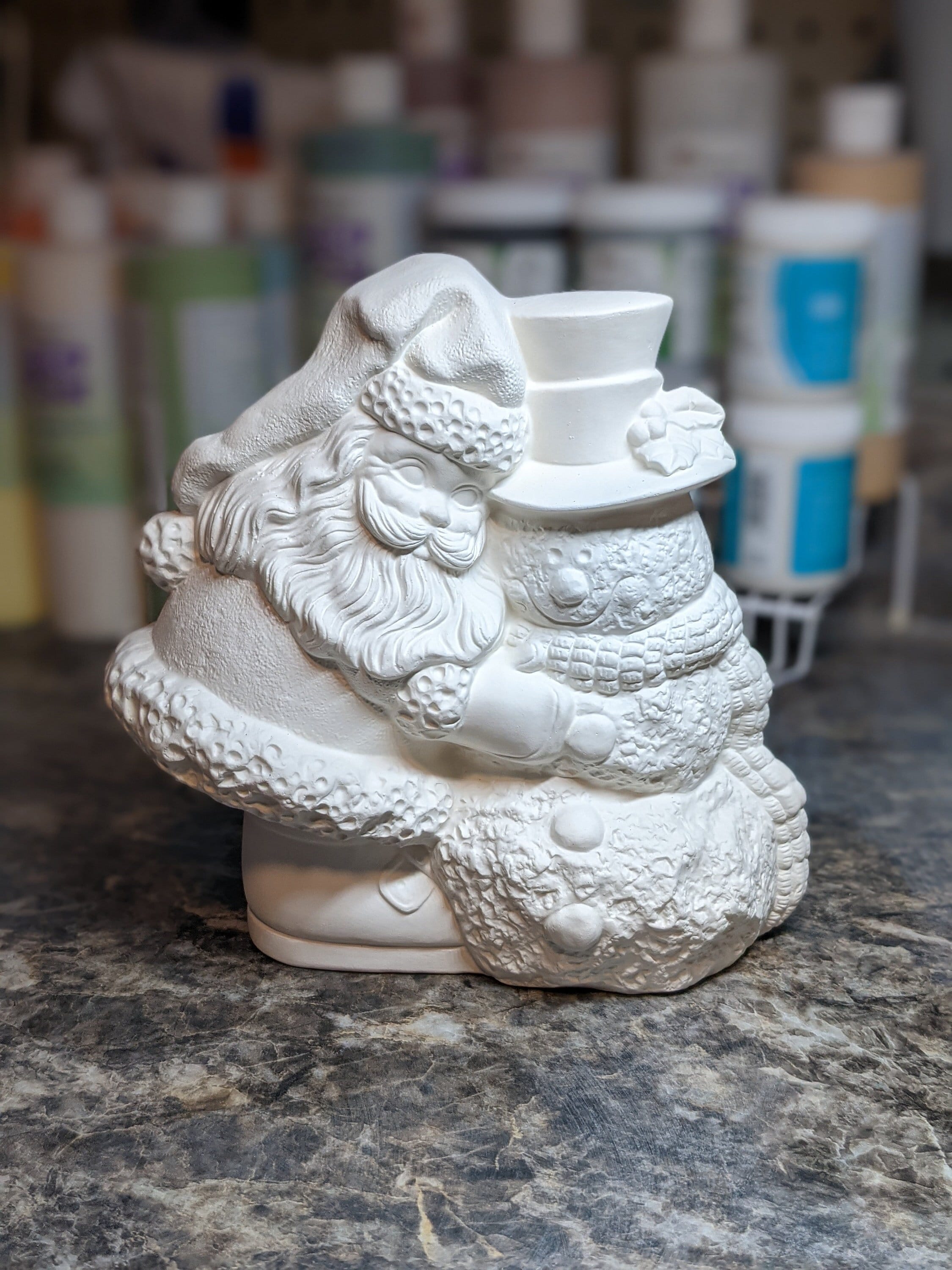Lot Vintage De 28 Mini Bas De Noël En Biscuit – Années 90 à Peindre, Père Noël, Ange, Bonhomme Neige