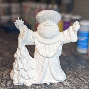 Gare Ornament Santa Vintage Ceramic Christmas Bisque 1996