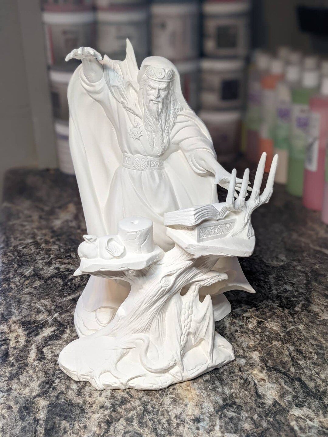 Wizard With Crystal Ball Table Ceramic Bisque Doc Holliday - Etsy