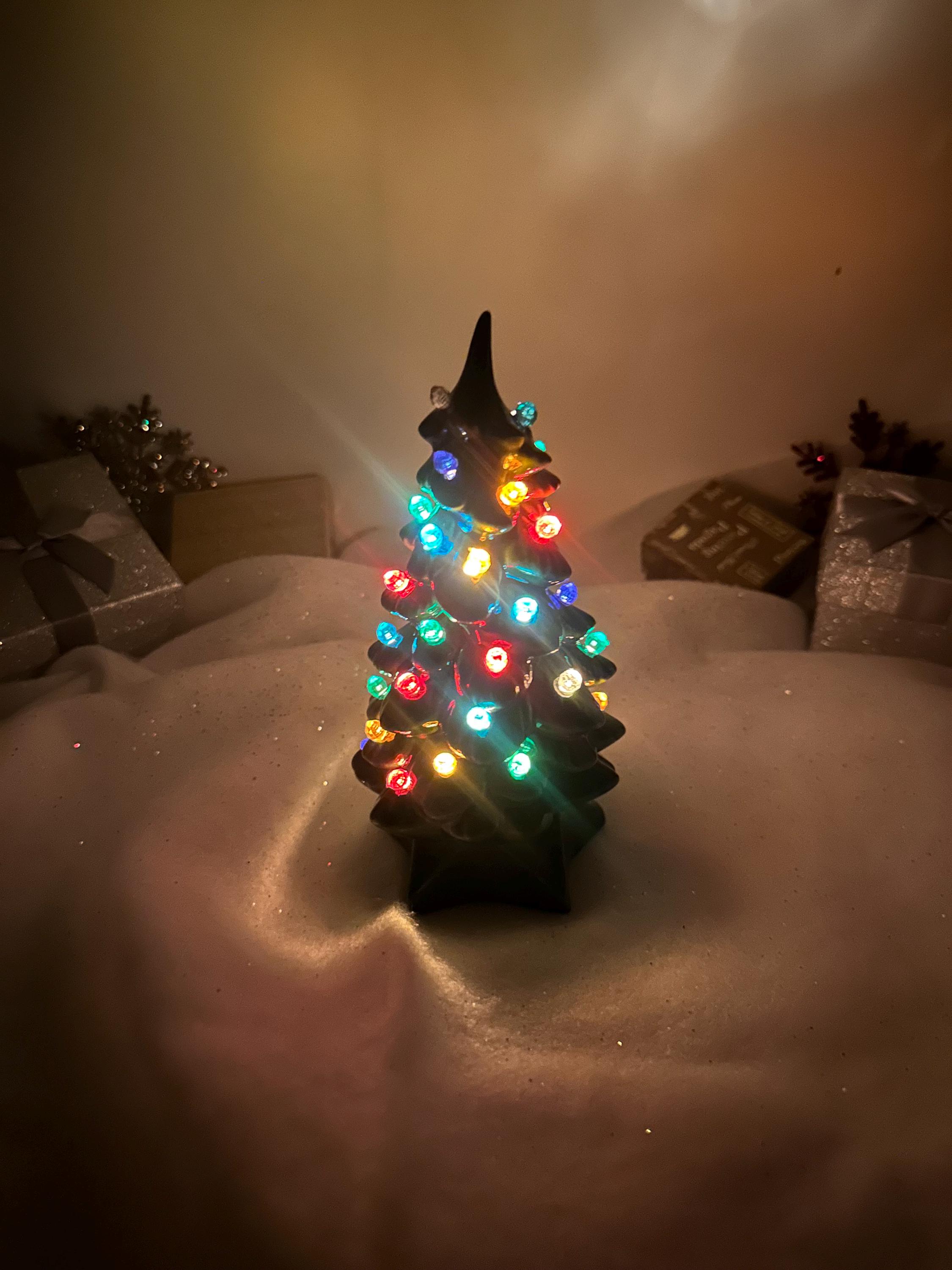 Sapin de Noël vintage en céramique 1976 - BASE SEULE - moule Holland