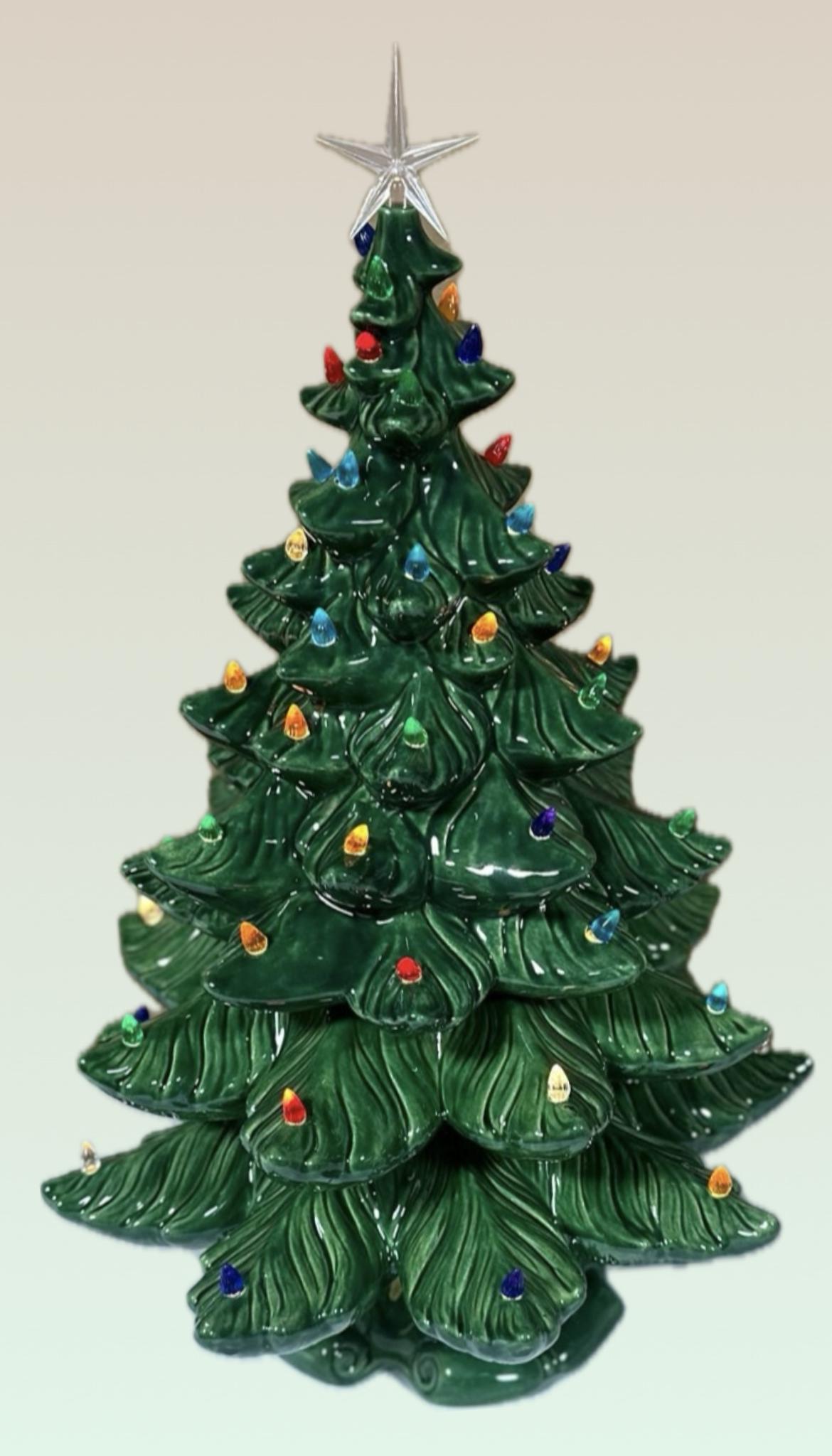 Atlantic 64 W/ Both Extension Rings Ceramic Christmas Tree RARE
