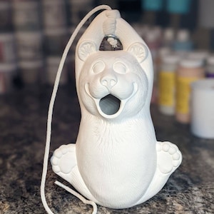 Bear Birdhouse Doc Holliday Ceramic Bisque 2007