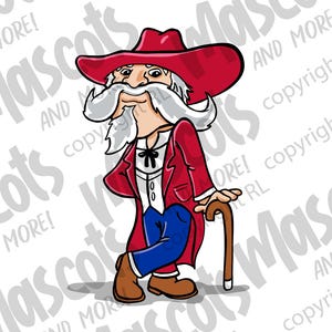 Colonel/Rebel Mascot in Vector, Jpeg, png, pdf, eps, svg
