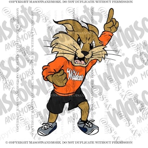 Customizable Wildcat Mascot in Vector, jpeg, png, pdf, EPS, SVG