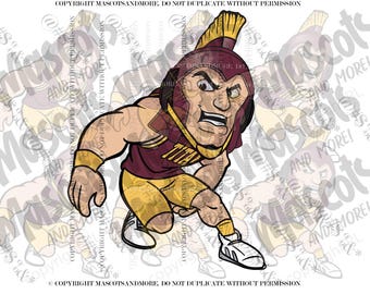 Spartan/Titan wrestling Mascot in svg, eps, pdf, png