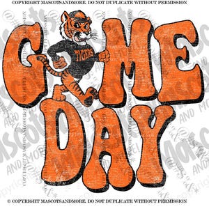 Custom Game Day Tiger Mascot in Vector, png, svg