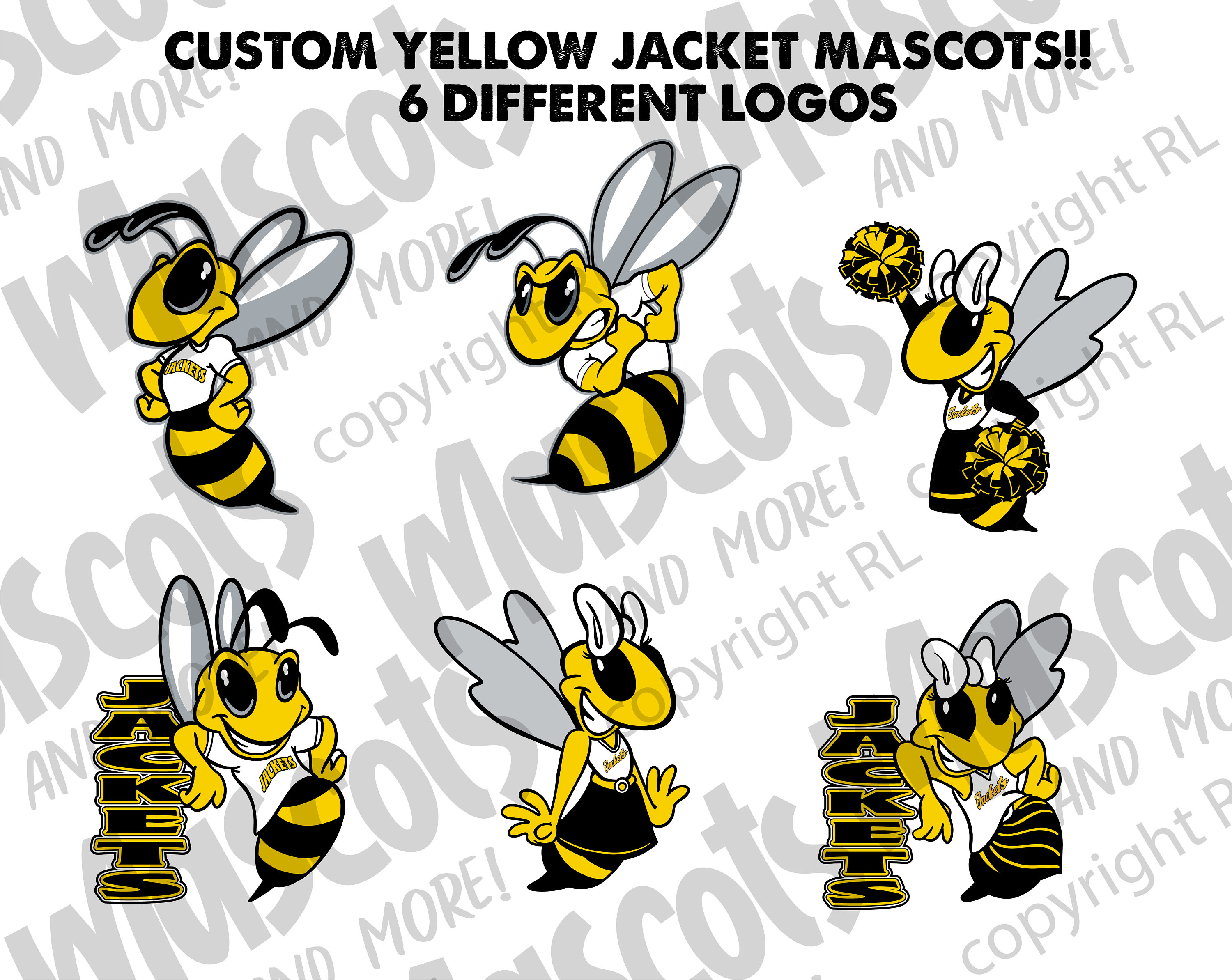 Yellowjacket Hornet Mascots In Vector Jpeg Png Pdf Eps, 52% OFF