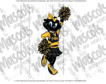 Panther Cheer Mascot in Vector, Jpeg, png, pdf, eps, svg