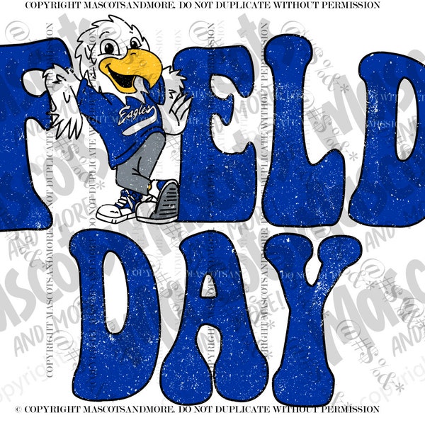Field Day Eagle Mascot in svg, eps, png, pdf