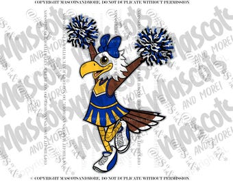 Eagle cheerleader-mascottes in vector, jpeg, png, pdf, eps, svg