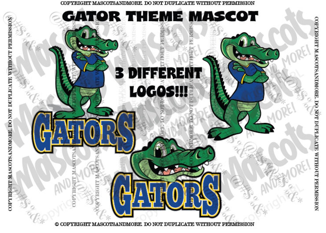 Gators Pdf Gator Mascots in Vector Jpeg Png Pdf Eps Svg - Etsy