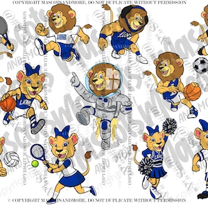 Lion SPORTS Mascot in Vector, png, pdf, svg