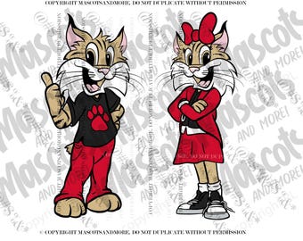 Bobcats or Wildcats Mascot in Vector, jpeg, png, pdf, EPS, SVG