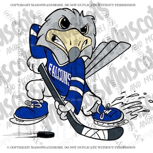 Falcon Hockey Mascot in Vector, Jpeg, png, pdf, eps, svg