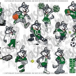 Husky Mascots in Vector, Jpeg, png, pdf, eps, svg