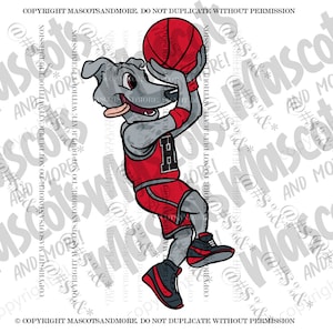 Greyhound/Whippet basketball mascot in svg, eps, png, jpg, pdf