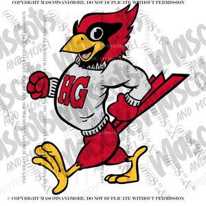 Retro Cardinal Mascot in Vector, Jpeg, png, pdf, eps, svg