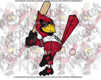 Cardinal baseball Mascot in Vector, Jpeg, png, pdf, eps, svg