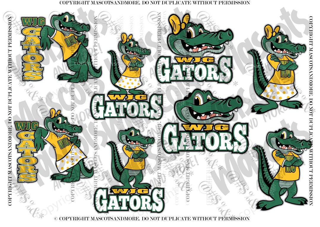 Gator Mascots in Vector, Jpeg, Png, Pdf, Eps, Svg - Etsy