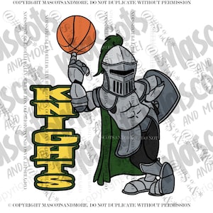 KNIGHTS mascot in svg, png, jpg, pdf