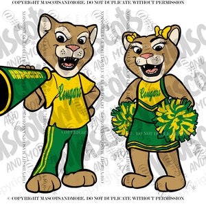 Cougar Mascots in Vector, Jpeg, png, pdf, eps, svg