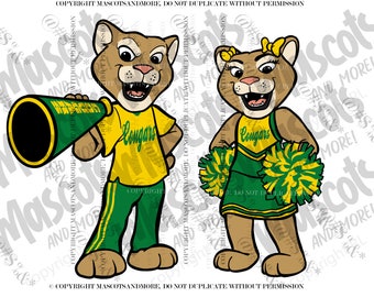 Cougar Mascots in Vector, Jpeg, png, pdf, eps, svg
