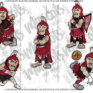 Trojan/Spartan Mascots in svg, eps, pdf, png