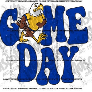 Mascotte d'aigle GAME DAY en vecteurs, Jpeg, png, pdf, svg