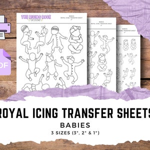 Baby's Royal icing transferbladen