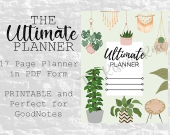 Undated Digital Planner, Goodnotes, Canva, Notability, Instant Download
