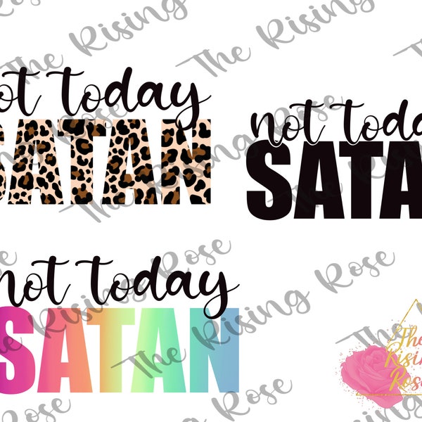 Not Today Satan - Etsy