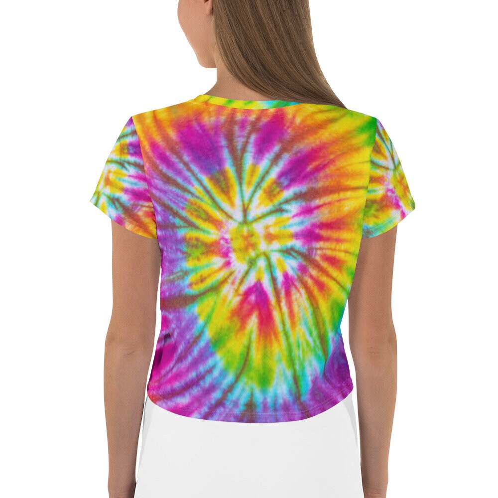 Tie Dye Crop Top Hippie Shirt Rave Outfit Festival | Etsy