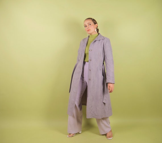 Vintage 70s lavender trench coat