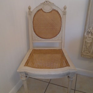 Vintage Shabby Barbola French Ribbon Cane Chair~NO FREE SHIPPING~