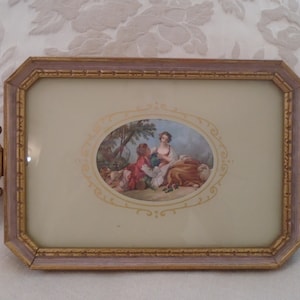 Vintage Ornate French Gilded Display Tray With Gilt Handles