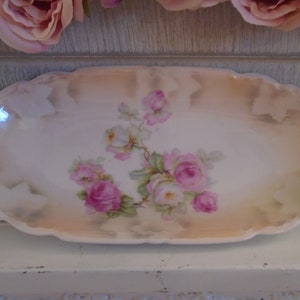 Vintage Shabby Roses Dish