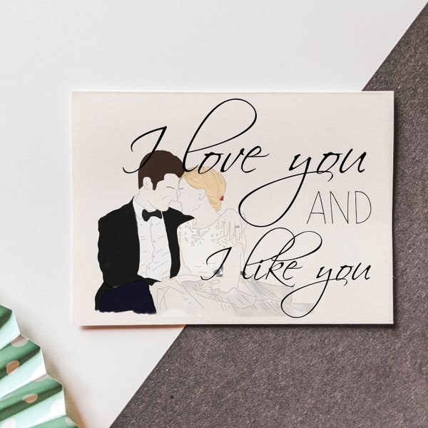Parks & Rec - Ben and Leslie - I Love You and I Like You - Valentine's Card - TV Show - Pawnee